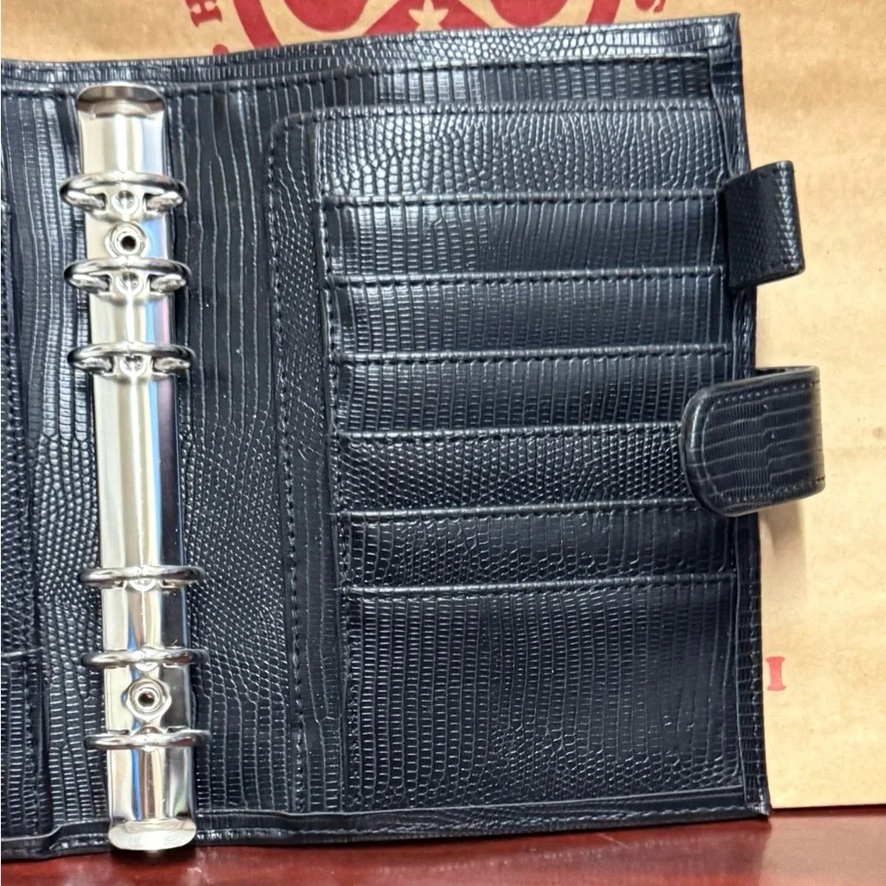 Elegant Black Textured A6 Binder perfect for cash stuffing